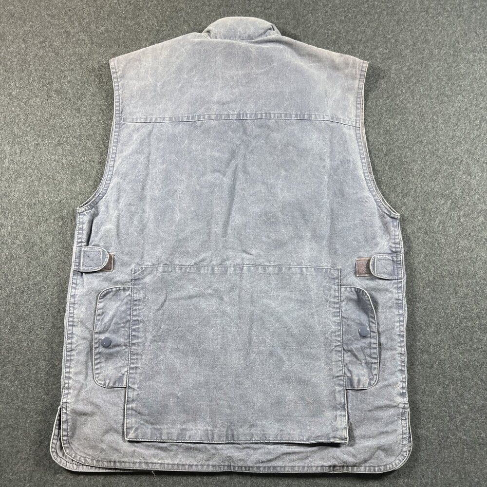 Vtg 80's Banana Republic Safari Vest Jacket Mens XS Photography Pack Away Hood - Picture 12 of 16